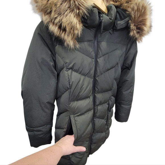 REDX Outerwear Hooded Puffer Jacket Green Mid-Length Winter Parka Women’s M - Picture 9 of 17